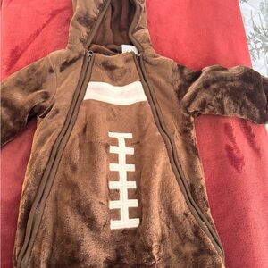 Super Bowll almost here!!  Brown Football One Piece